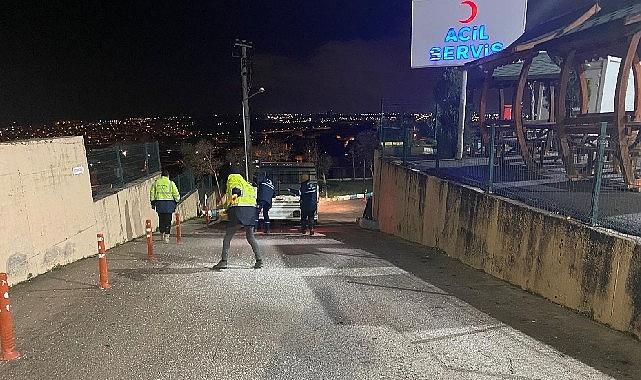 Büyükşehir'den buzlanmaya karşı yoğun mesai