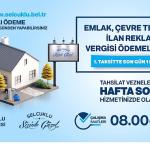 Emlak ve çevre temizlik vergisi ödemelerinde son gün 1 Haziran