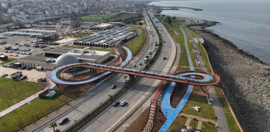 Trabzon’da Ekolojik Köprü Yaya ve Bisiklet Ulaşımına Açıldı