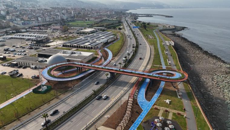 Trabzon’da Ekolojik Köprü Yaya ve Bisiklet Ulaşımına Açıldı