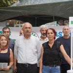 ADIYAMAN (PHA) - DEM Parti Adıyaman İl Eş Başkanları Mehmet Bayır ve Gönül Şahin, DEM Parti Adıyaman İl Örgütü tarafından açılan “Barış istiyoruz” imza kampanyası için kurulan standı ziyaret etti.