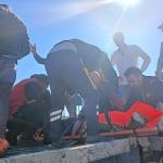 ADIYAMAN (PERRE) - Şeriban ÖZÇAKMAK - Adıyaman'ın Besni ilçesinde bir inşaatta beton pompasının bomu kırıldı.