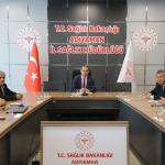 ADIYAMAN (PERRE) - Sibel TURAN-Adıyaman Muhtarlar Federasyonu Başkanı Abdülkadir Geylani Taş ve yönetim kurulu üyeleri, İl Sağlık Müdürü Prof.