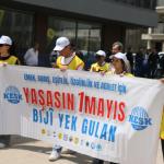 ADIYAMAN (PERRE) - Şeriban ÖZÇAKMAK-Berfin GÜRBÜZ - Adıyaman'da 1 Mayıs Emek ve Dayanışma Günü, Adıyaman Emek ve Demokrasi Platformu'nun düzenlediği etkinlikle kutlandı.