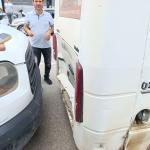 ADIYAMAN (PERRE) - Kurtar TEKİN - Adıyaman'da bayram yoğunluğunun yaşandığı saatlerde çarşı merkezinde meydana gelen trafik kazası kısa süreli paniğe neden oldu.